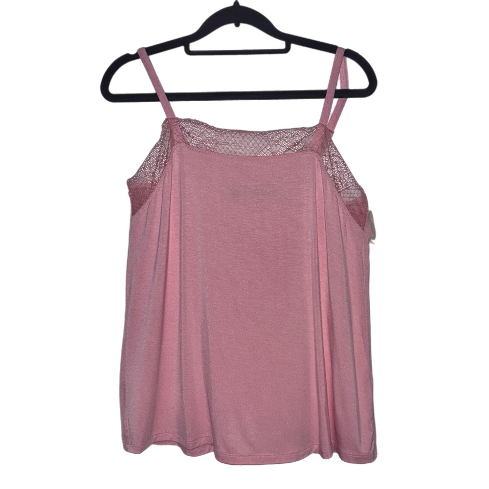 Pink Lace Trim Women's Top with adjustable straps NWOT